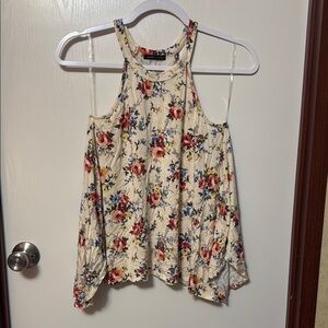Sweet Claire Floral Sleeveless Top - Cream Size S
